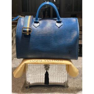 LOUIS VUITTON TOLEDO BLUE EPI LEATHER SPEEDY 40 + SPECIAL OFFER